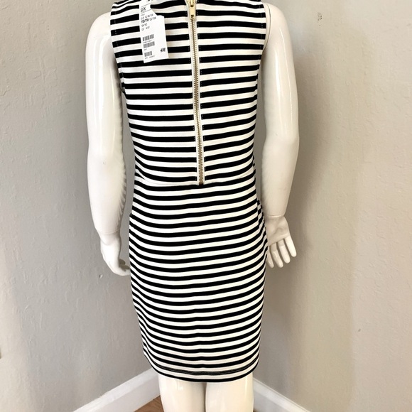 NWT H&M Ponte Knit Striped Sleeveless Dress Navy & White Summer Casual Size 4/6Y - Picture 10 of 16